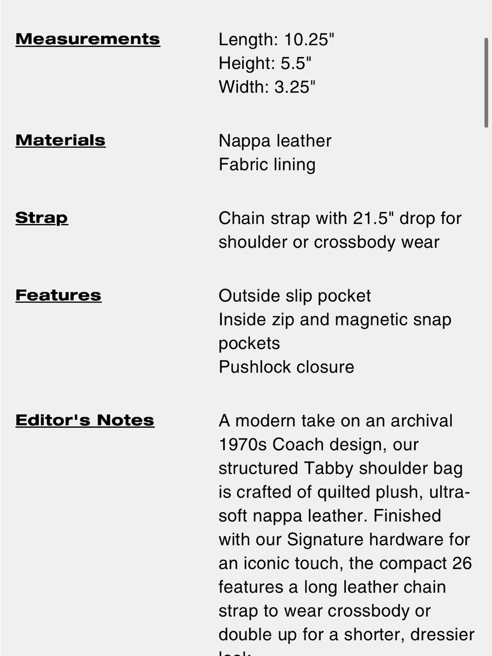 Coach Tabby Shoulder Bag 26
With Pillow Quilting in Maple - Picture 9 of 9
